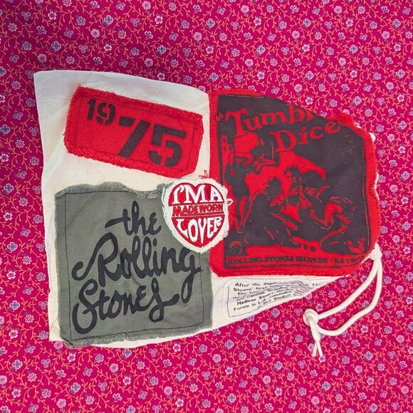 MadeWorn Rolling Stones Drawstring Bag Tumbling Dice 1975 Im a Madeworn Lover - Picture 6 of 6